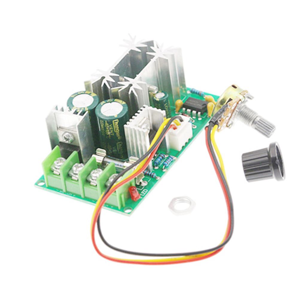 Voltage Regulator DC10V-60V Governing Switch 1200W Iron Plastics Motor Governor Compact Size LED Dimming Drive Modules
