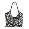 Premium Sense Versatile Shoulder Bag Large Capacity Commuter Bag Winter Popular Leopard Print Tray Extra Large Bag Women's New Model