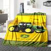 1Pc John Deere Tractor Scene Blanket Soft Throw Blanket For Home Bedroom Bed Sofa Travel Office Solid Christmas Blanket