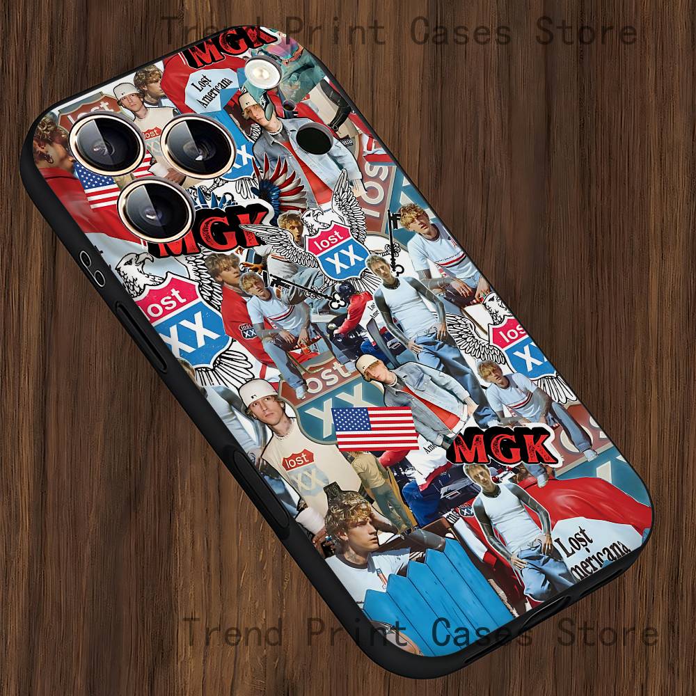 

M-MGK Lost Americana LA Phone Case For iPhone 14,16,12,13,15,11,17,Pro,Max,Plus,E,Air,Mini Soft Cover iPhone17