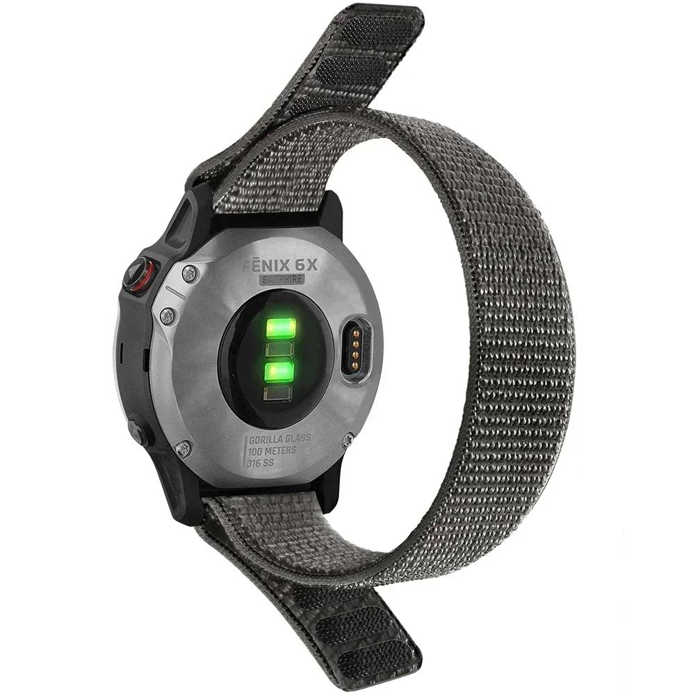 26mm 22mm Klittenband Nylon Bandje Voor Garmin Fenix 7 7X Pro 6/Epix Pro Gen 2 47mm 51mm/Enduro/TACTIX/Forerunner 965 955 Horlogeband