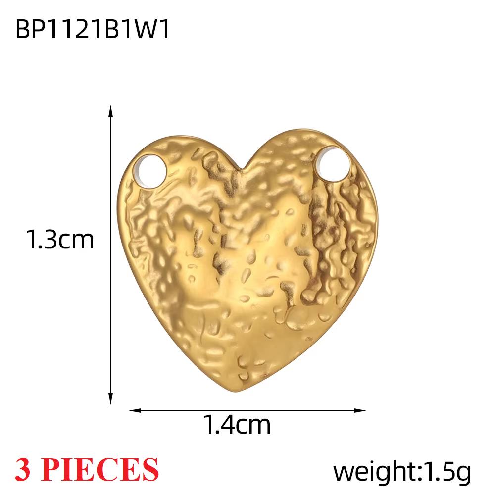 3PCS/LOT CARLIDANA Gold Plated Stainless Steel Charms Bow Knot Star Cross Butterfly Rose Heart Pendants DIY Jewelry
