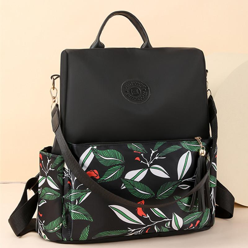 Women's Anti-Theft Large Capacity Backpack  Simple Style  Leisure and Travel  Waterproof Fabric  Female Shoulder Bag  New