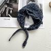 Thin Hair Scarf Headband Solid Color Sun Protective Scarf New Triangle Headscarf  Women