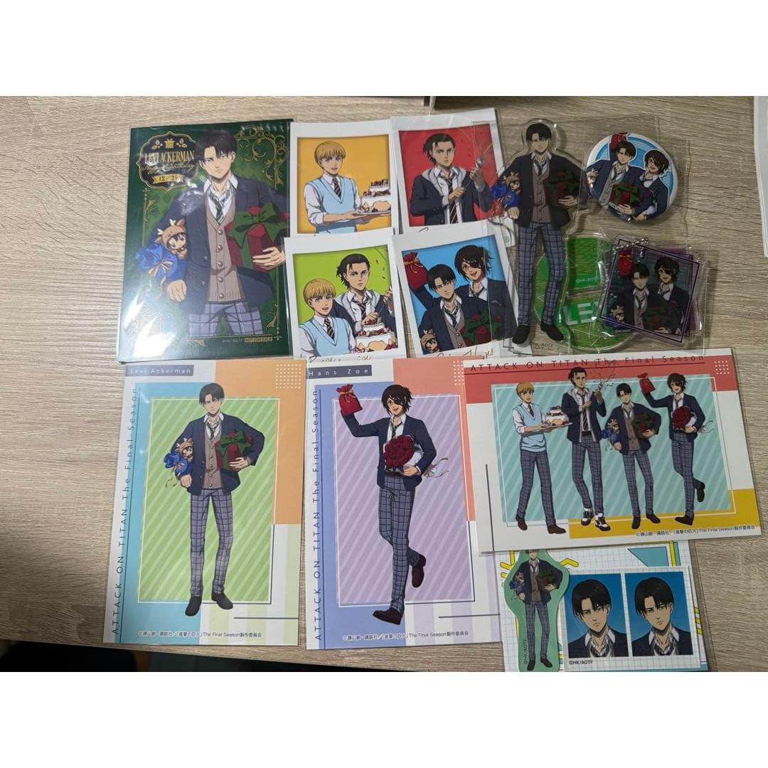 Used Attack on Titan Axta Postcard Instax Style Sticker Can Badge Keychain