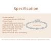 OXTAO Bezel Moissanite Bracelet for Women S925 Silver Hand Chain Oval Cut Moissanite Tennis Bracelet Luxury Jewelry