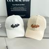 Baseball Hat for Women's Trendy and Versatile Wide Brim Showing Face Small Sun Protection Baseball Cap Korean Version Letter Embroidery
