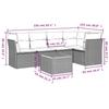 VidaXL Salon de Jardin avec Coussins 6 pcs, Canapés de Terrasse, Ensemble de Meubles de Patio, Mobilier d'Extérieur, Gris 3255962