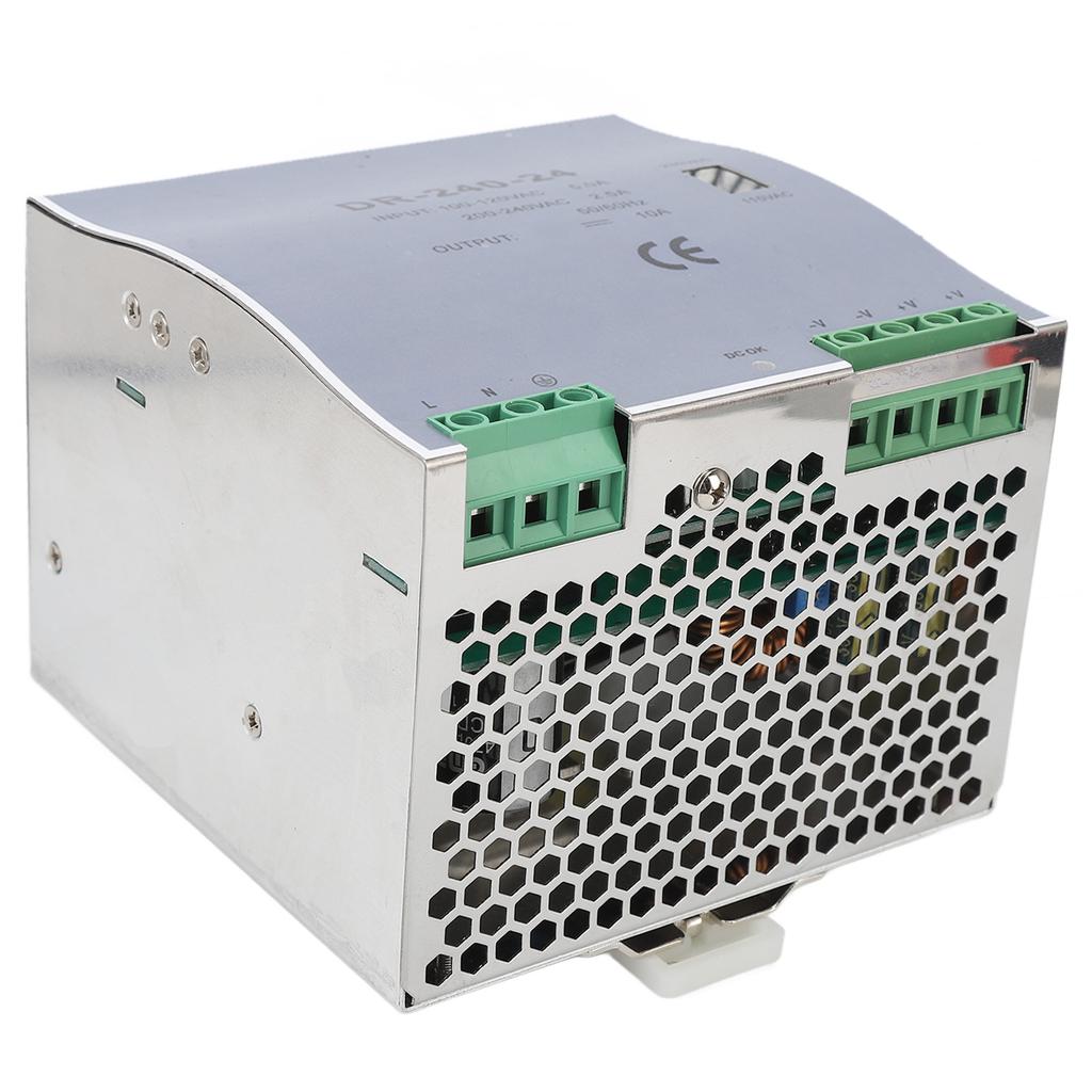 240W AC to DC Converter Transformer DIN Rail Switching Power Supply 100‑120V 200‑240V Overload Protection