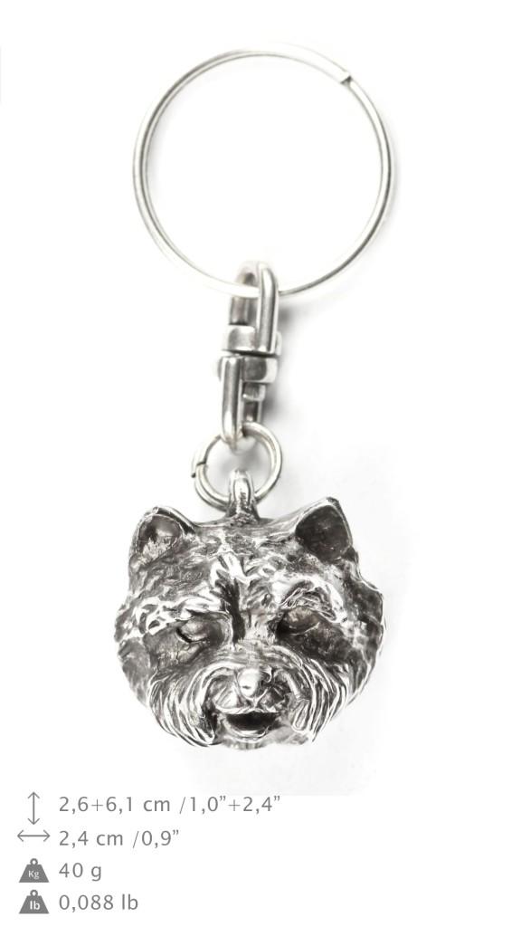 West Highland White Terrier - Silver-plated pendant with a dog in a decorative box, handbag decoration, backpack pendant by Art-Dog brand