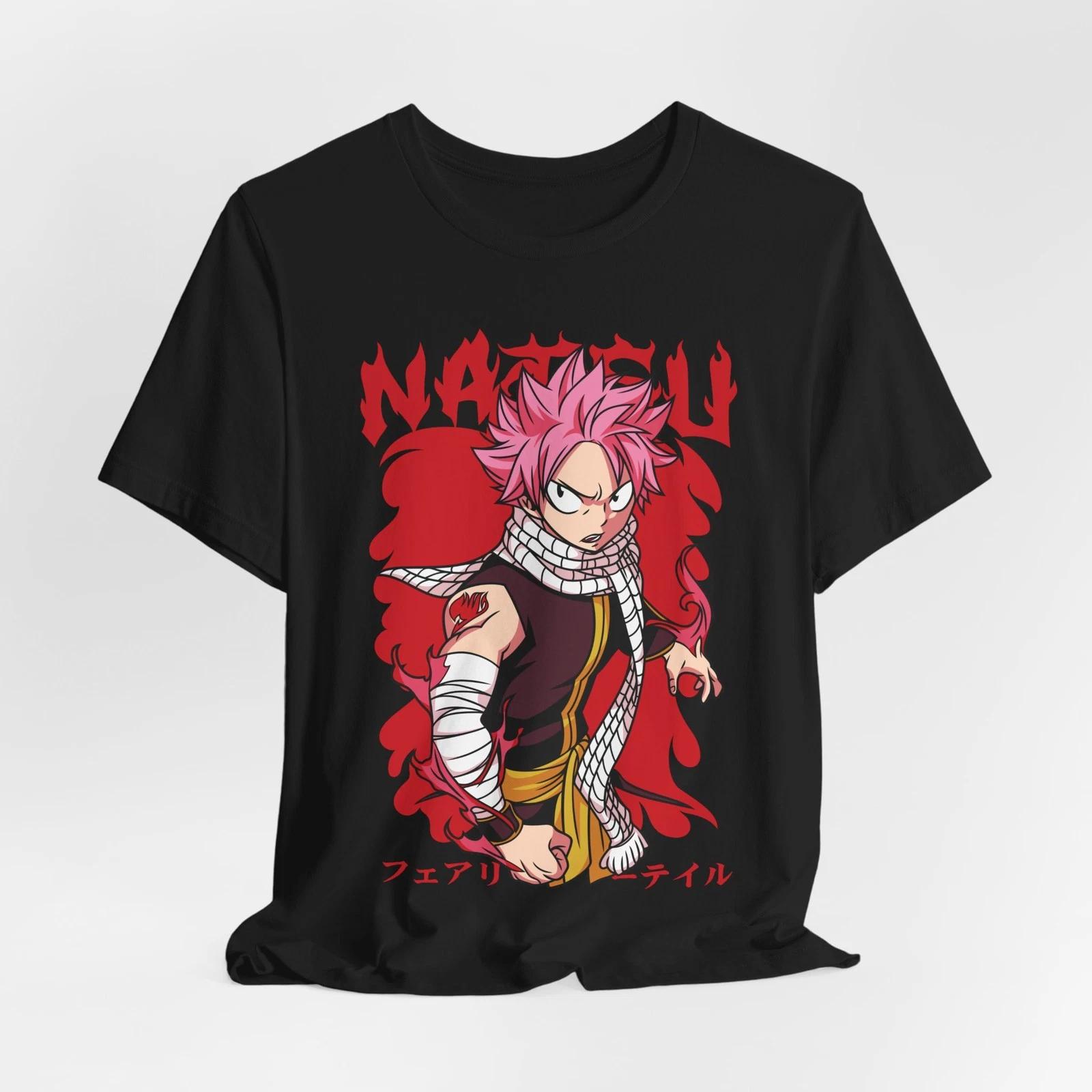 Natsu Dragon Slayer Anime Tee | Fairy Tail Japanese Text XXXXL