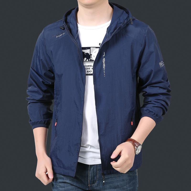 Sommer Herren Freizeit Outdoor Schnelltrocknend Uv Licht Jacke Outdoor Leicht Sport Reiten Angeln Kapuzen Skin Mit