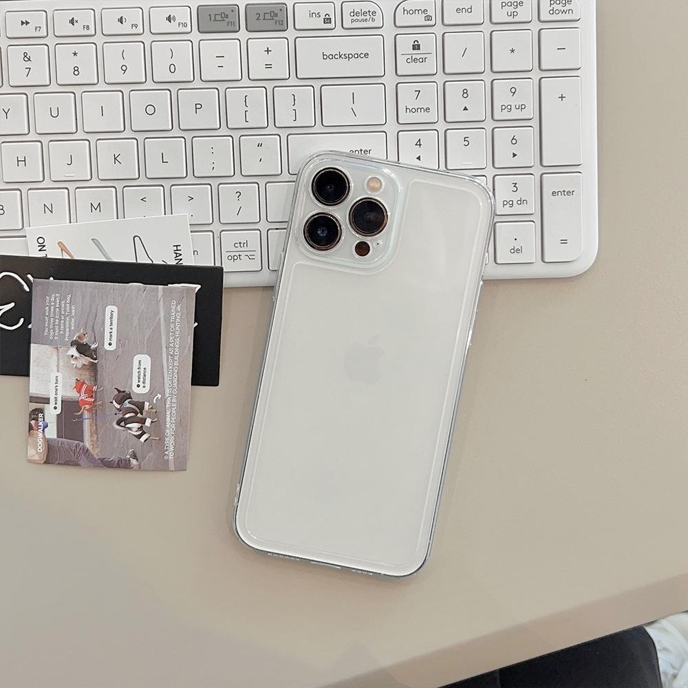 Photo Frame Solid Color Transparent Suitable for 14promax Mobile Phone Case Apple IPhone 16 Full Coverage 12 Suitable for 13 Silicone 15