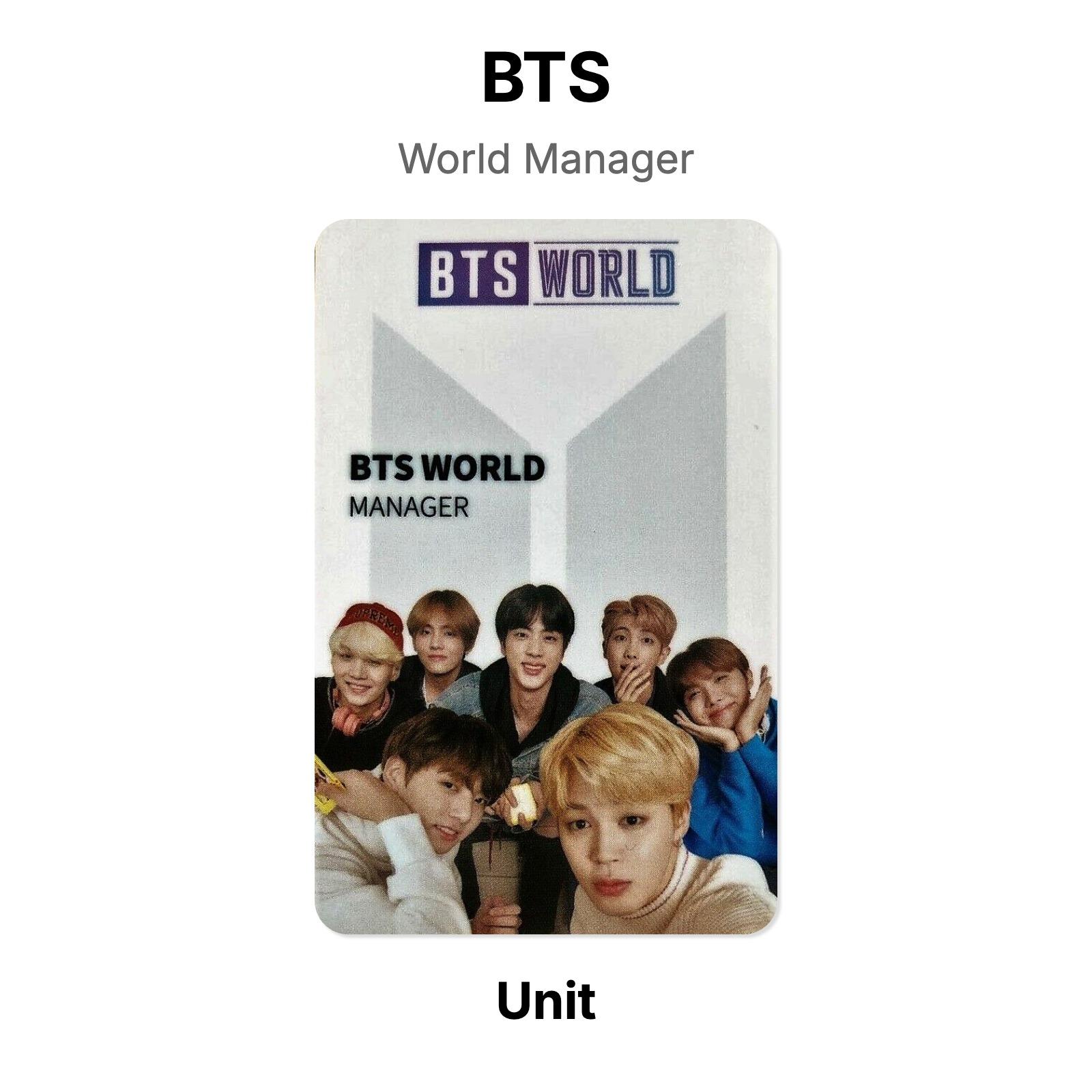 BTS Unit World Manager Official Photocard Unit
