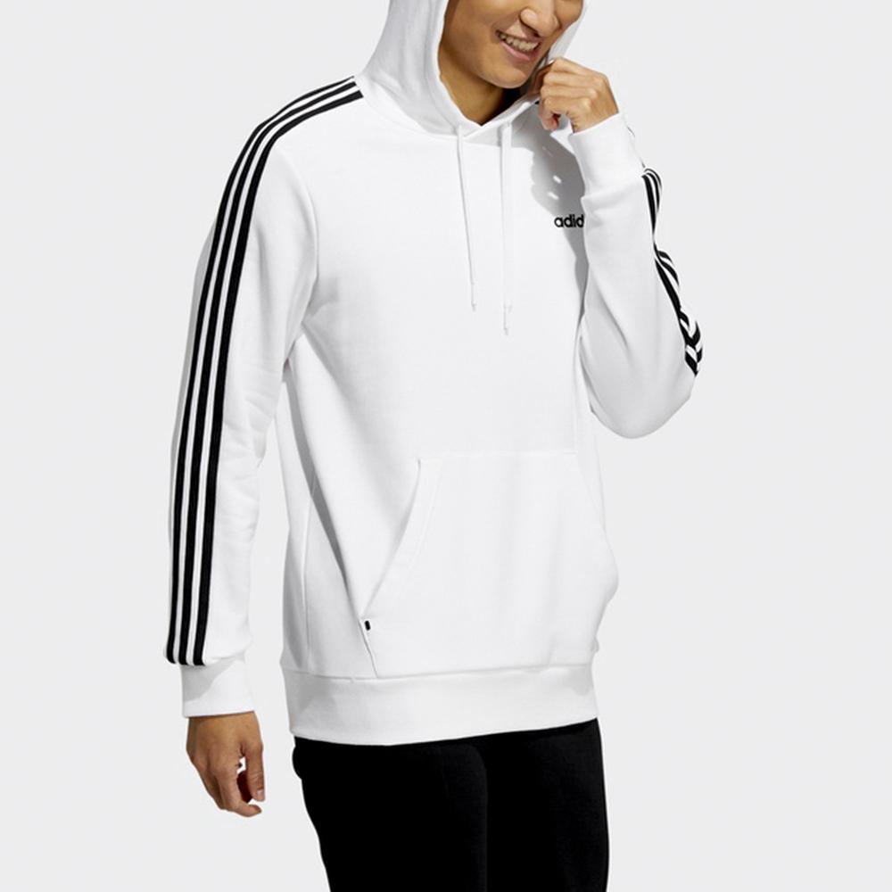 Adidas Neo Casual Sport Hoodie with Side Stripes Men Tops White H53023