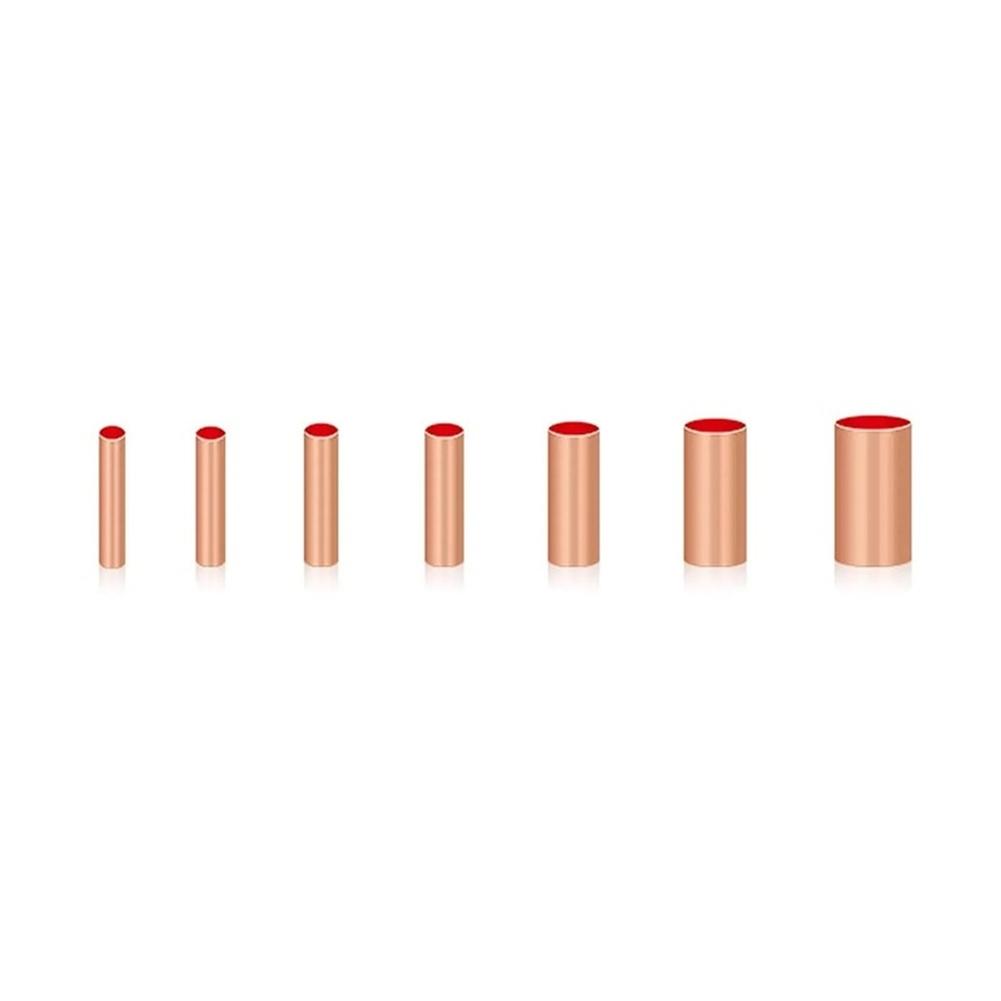 Copper Tubing Connectors 250pcs in Brass for Electrical Wiring Projects Requiring Consistent Connection Performance
