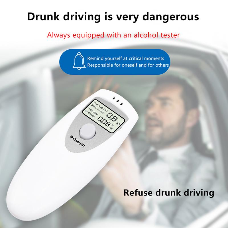 Portable Breath Alcohol Analyzer No Contacted Digital Alcohol Tester Breathalyzer Detector Alcohol Detection Lcd Screen
