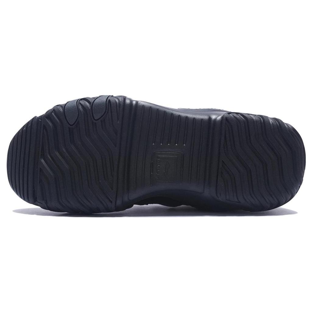 Li Ning Synthetic Leather Cushioning Slip Resistant Abrasion Resistant Low top Running Shoes Women's Black AGLS214-1