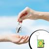 PVC Car Hanging Key Ring Delicate Pattern Tear-resistant And Non-deformable With Hook Keychain