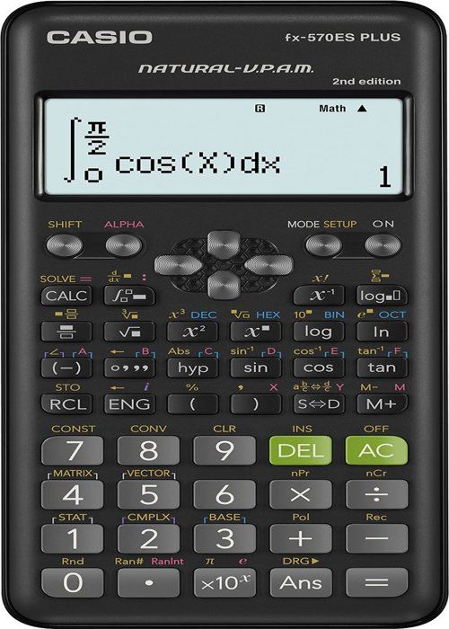 Scientific Calculator - Casio - FX-570ES+ - 2-line Display - 417 Functions - 100 G