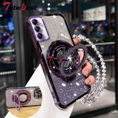 Husă de telefon cu brățară cu cristal placată rezistentă la șocuri pentru Samsung Galaxy A16 A26 A36 A56 A06 A15 A25 A35 A55 A14 A24 A34 A54 5G