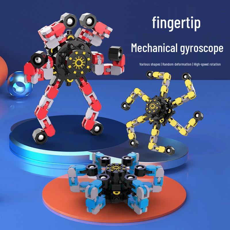 Children s Finger Gyro Decompression Toy - Mechanical & Deformable Spiral Gyro