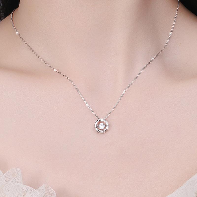 Necklace Women's Year Trendy Niche Ins Design Light Luxury Beating Heart Clavicle Chain Pendant