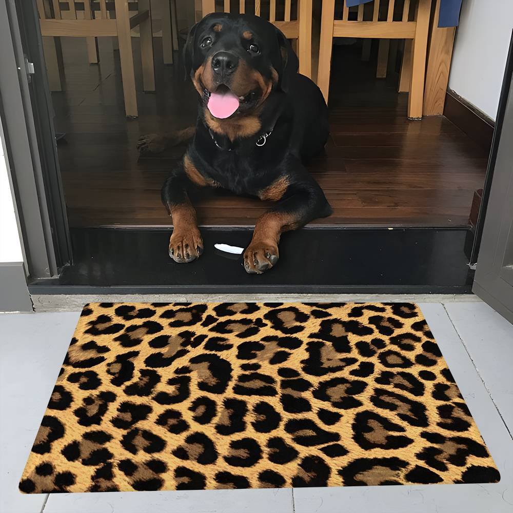 Leopard Print Entrance Door Mat Nordic Style Home Doormat Bathroom-Toilet Mats Bedroom Hotel Decor Mat