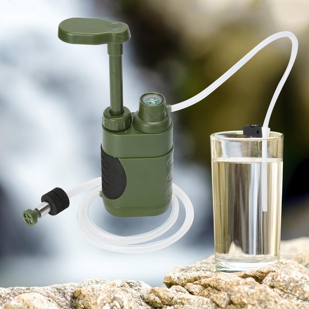 Trinkwasserreiniger Tragbare Wasserfilterausrüstung Handbetriebene Wasserfilterpumpe 1400ml/min für Survival-Notfälle