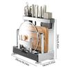 Stainless Steel Kitchen Storage Holder Space Saving Table Stand Storage Rack Chopsticks Storage Pot Holder Home Storage