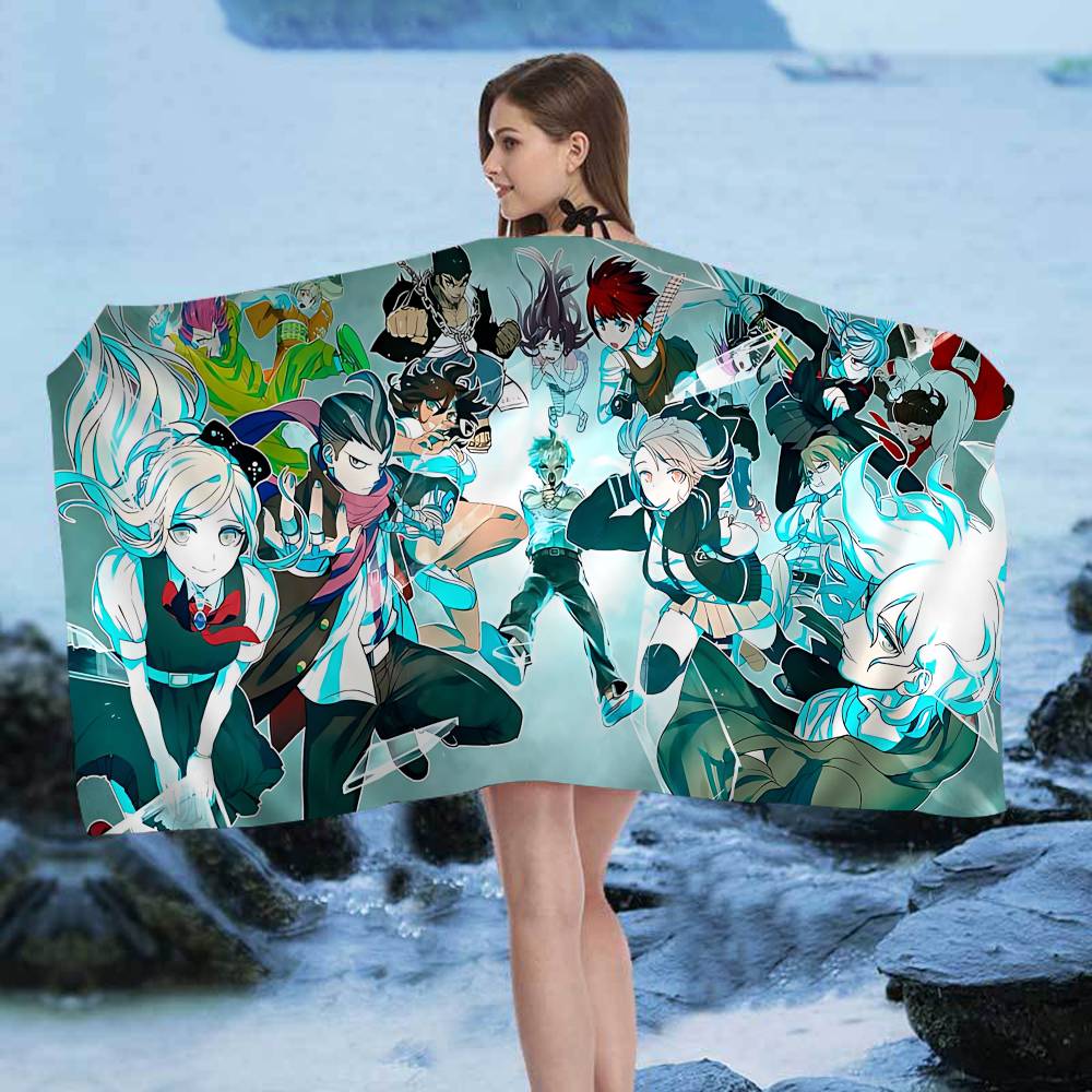 Classic Anime Danganronpa Movie Beach Colorful Bath for Girl Microfiber Quick Dry Sand Free Beach Yoga Spa Gym Pool