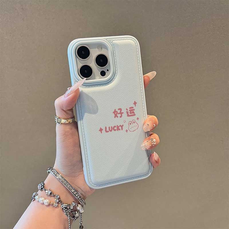 Good luck Tutu is suitable for Apple 17 mobile phone case iphone16pro15 leather pattern 14 air cushion 13/12 anti-drop.