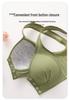 Red Polka Dot Wire-Free Push-Up Bra for Middle-Aged & Elderly Women