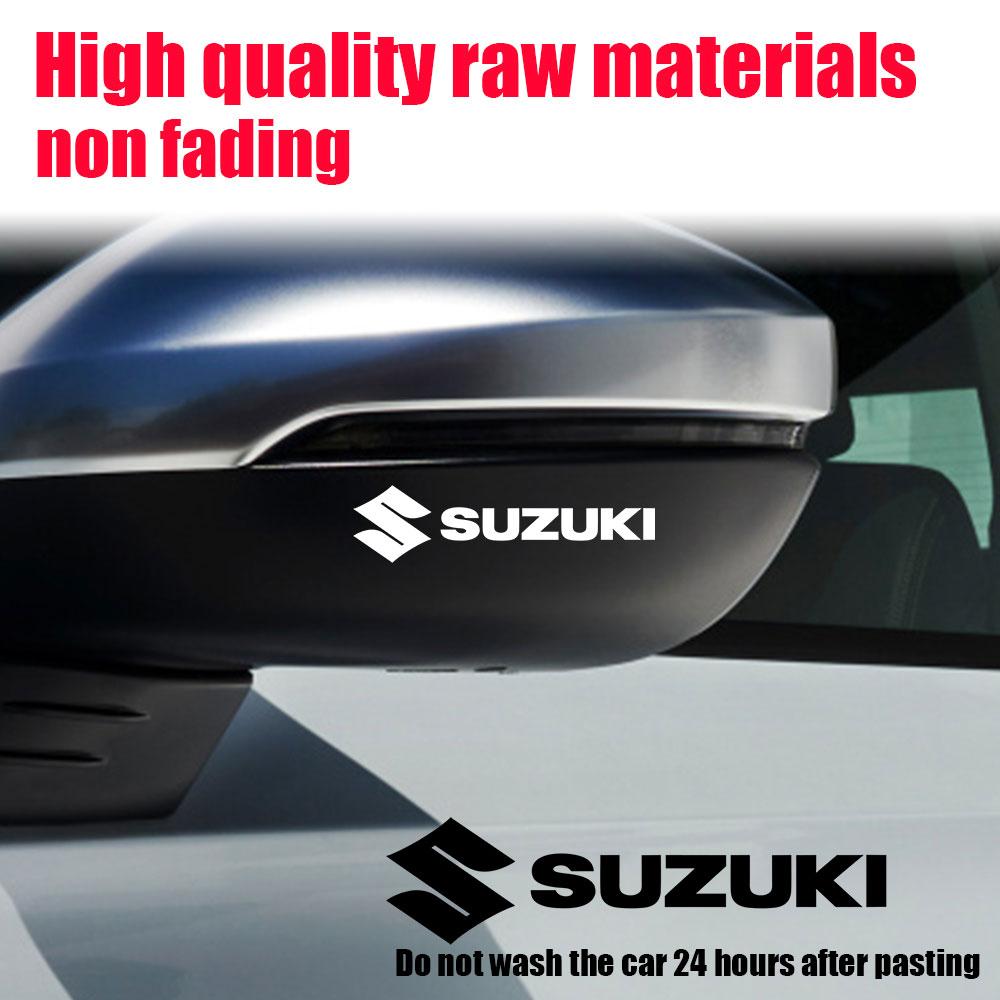 2PCS PVC Car Body Emblem Stickers Window Door Decor Decals For Suzuki Grand Vitara Swift Jimny Baleno SX4 Alto Auto Accessories