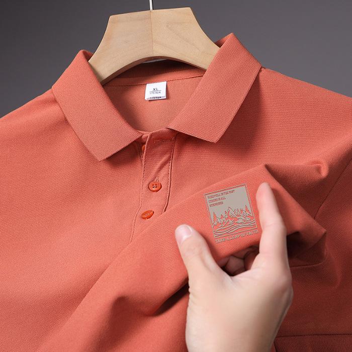 

Новая летняя универсальная свободная рубашка-поло с лацканами и короткими рукавами, тонкая, с короткими рукавами 4XL