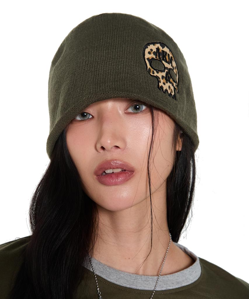 AAKAM Skull Beanie (Khaki)