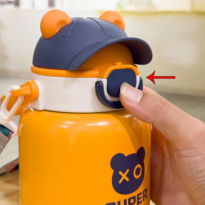 Mâner de mare capacitate care transportă ceașcă cu apă izolată pentru copii din oțel inoxidabil 316