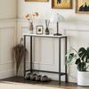 Console Table Hallway Table with Adjustable Foot Pads, Anti-Tip 75 X 24 X 76 Cm for Small Spaces Black