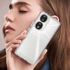 TPU+Acrylic Cover for Honor 90 Clear Phone Case with Electroplating Buttons (Big Rear Lens Hole)