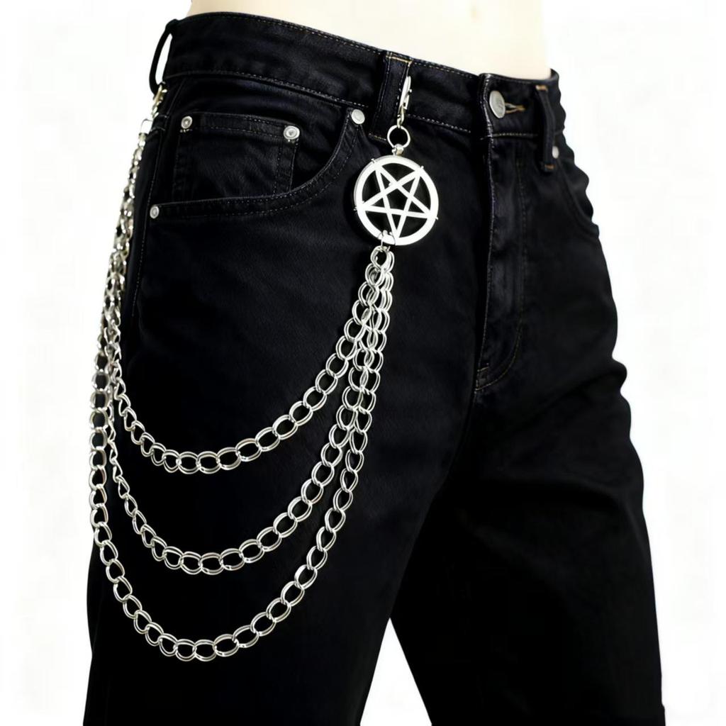 Retro Metal Disc Pant Chain: Women's Multi-Layer Star Waist Accessory