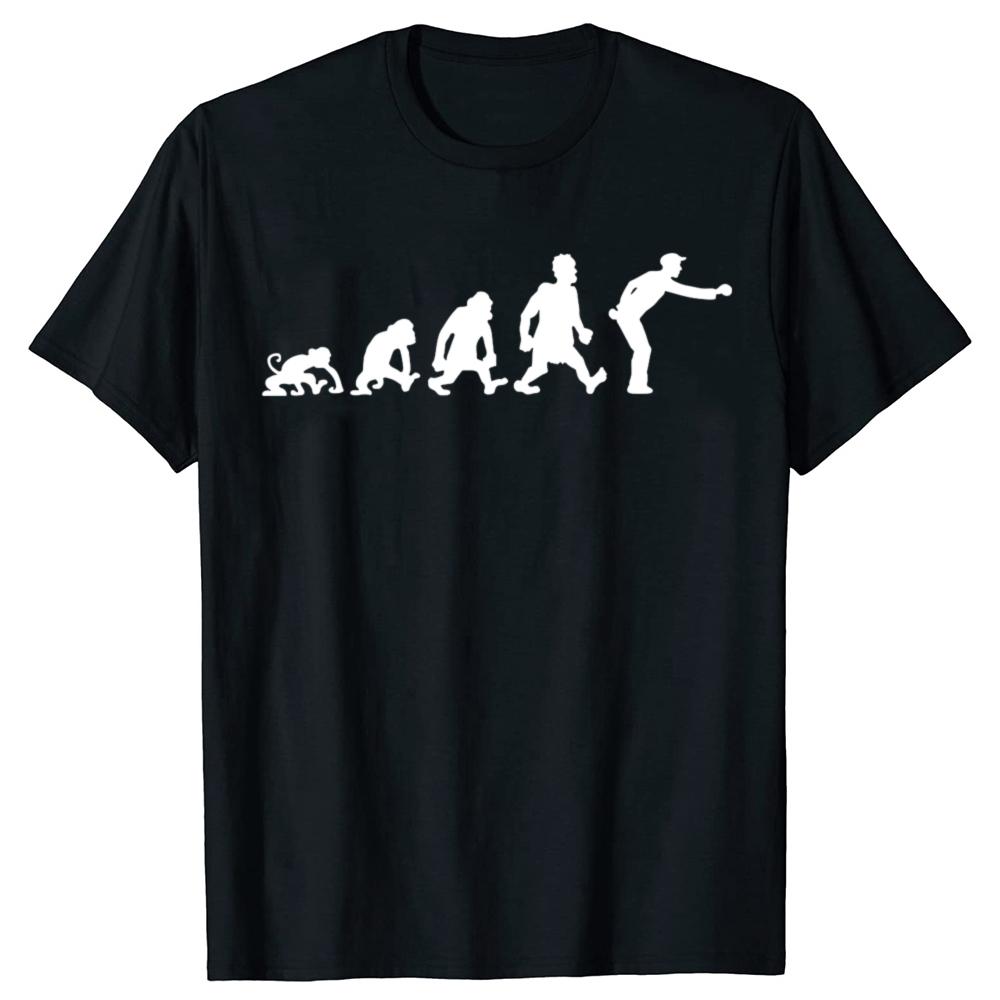 Funny Evolution of Petanque Bocce Boule Player Tshirts Men Fashion Casual Tshirt 100 Cotton Loose Oversized T Shirt Summer