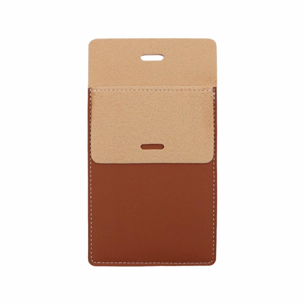 

PU Leather Pen Sleeve Leak-proof Pen Pouch Portable Pen Organizer School коричневый