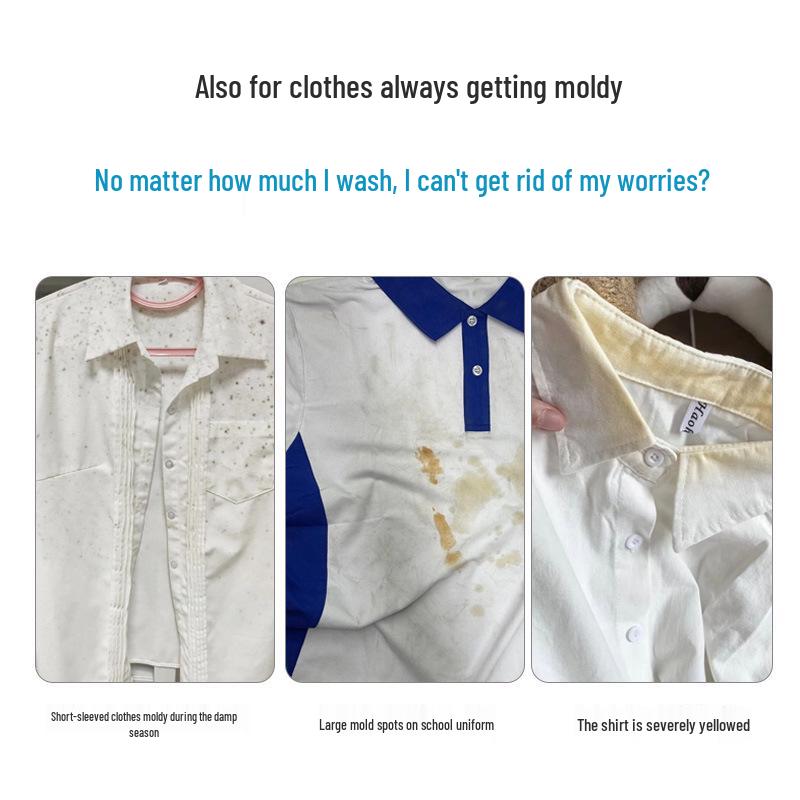 Mildew & Stain Remover: Cleans Colored & White Clothes, Tackles Sweat, Yellowing, and Stubborn Stains