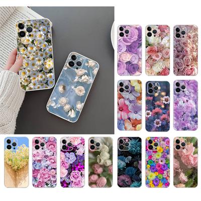 Pouzdro na telefon Iphone 14 Pro Max 13 12 11 Pro Max Xs Xr X 12mini 7 8 Plus Se Pouzdro Flower Rose Daisy Peony Funda