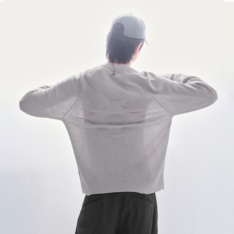 Unisex Knit Cardigan Sweater With Zipper Casual Long Sleeve Jacket Youth Fashion