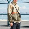 Li Ning Sports Basketball Series Badfive Fleece Warm Color Block Loose Jacket Men Jacket Khaki AFDR889-1