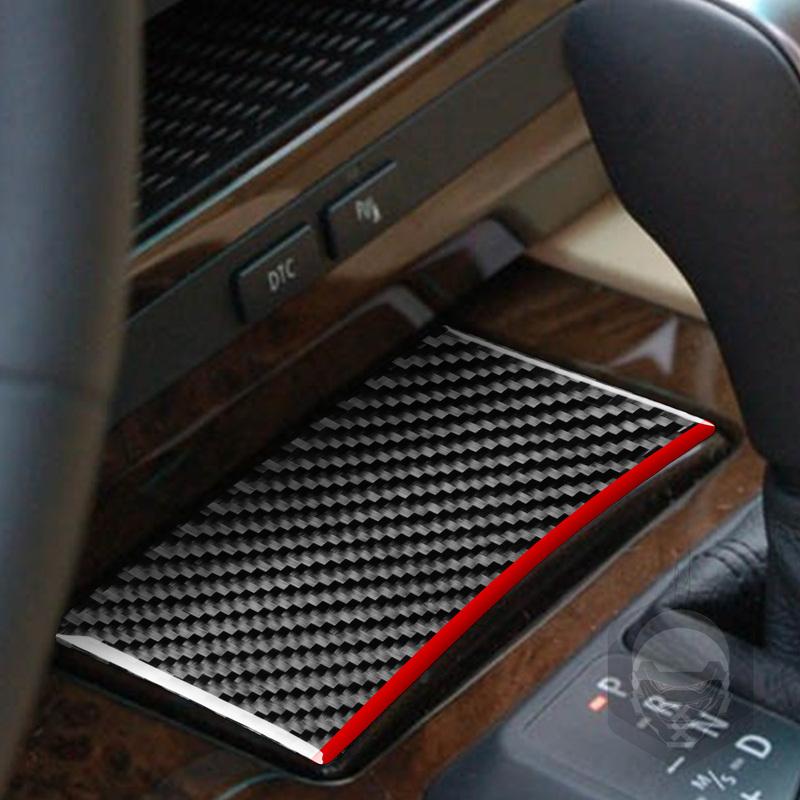 For BMW 5 Series E60 2004 2005 2006 2007 GearShift Box Ashtray Panel Cover Trim Sticker Carbon Fiber Car Interior Accessories