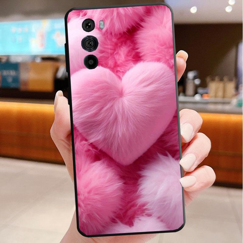Phone Case For Motorola Edge 50 40 Pro 60 50 40 30 Ultra Neo Fusion Moto G Play G Stylus G Power G Pink Aesthtic