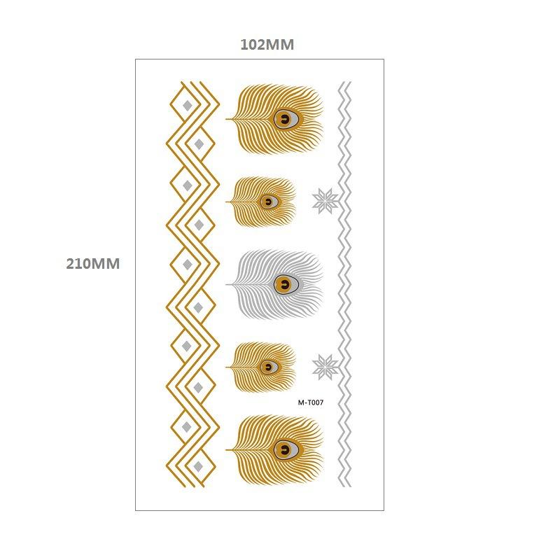 Bronzing Tattoo Sticker Water Transfer Mt Metal Waterproof Tattoo Sticker Party Party Amazon Wind Tattoo