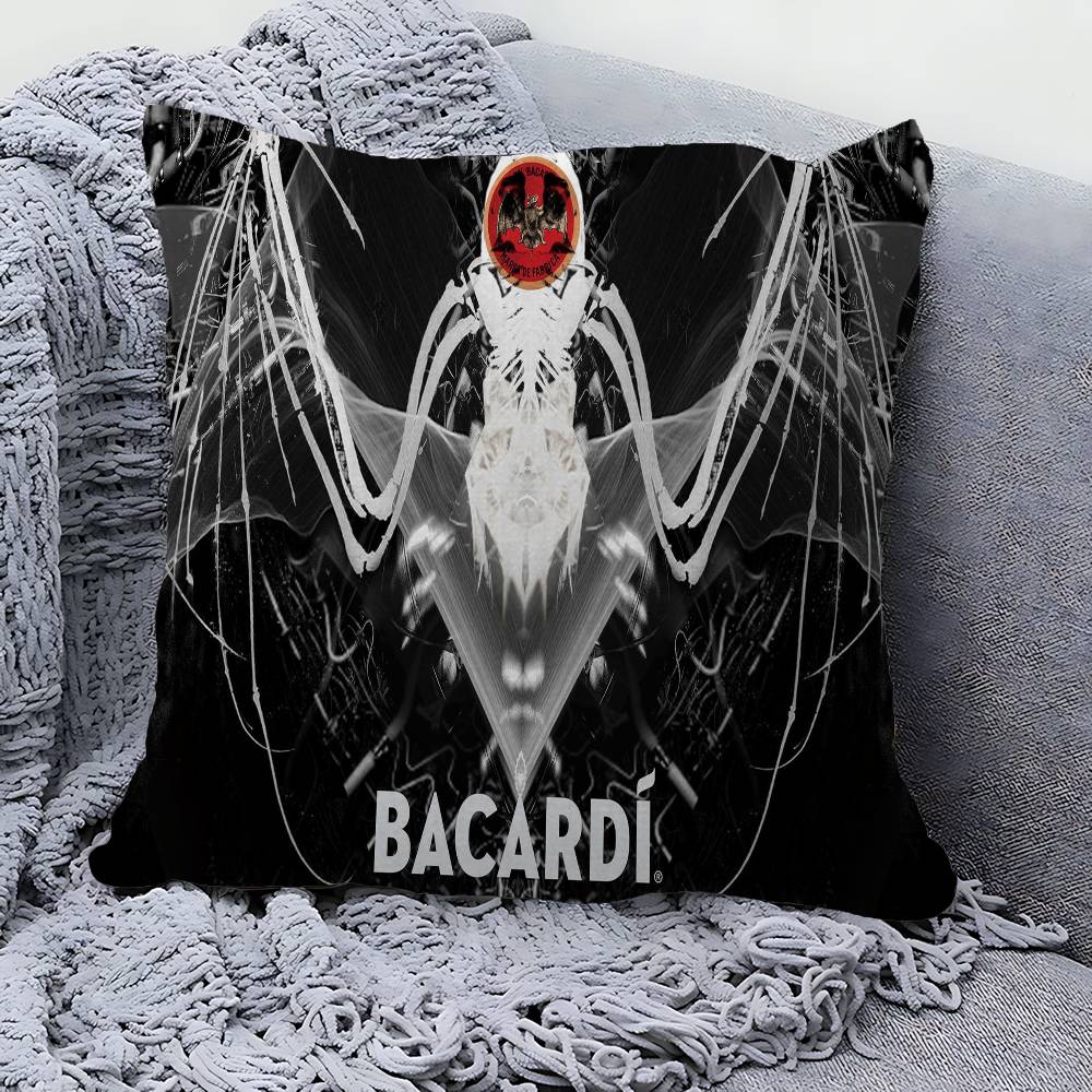 B-Bacardi Rum Vampier Vleermuis Kussensloop Decoratief Kussen Bank Huisdecoratie Hoes Kussenslopen